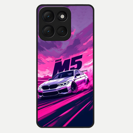  MS Neon Car Glass Case For Moto G86 Power back cover – full design glossy printed glass finish