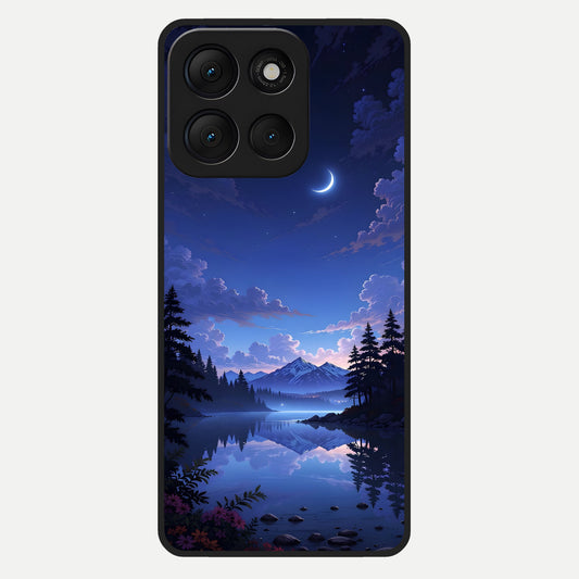 Midnight Lake Peace Glass Case For Moto G86 Power back cover – full design glossy printed glass finish