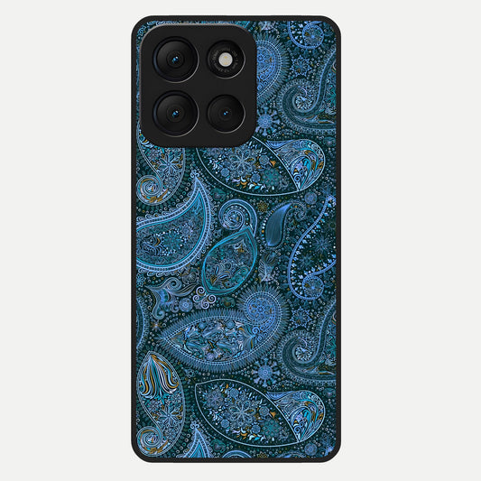  Midnight Paisley Glow Glass Case For Moto G86 Power back cover – full design glossy printed glass finish