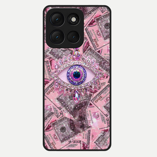  Money Eye Luxe Glass Case For Moto G86 Power back cover – full design glossy printed glass finish