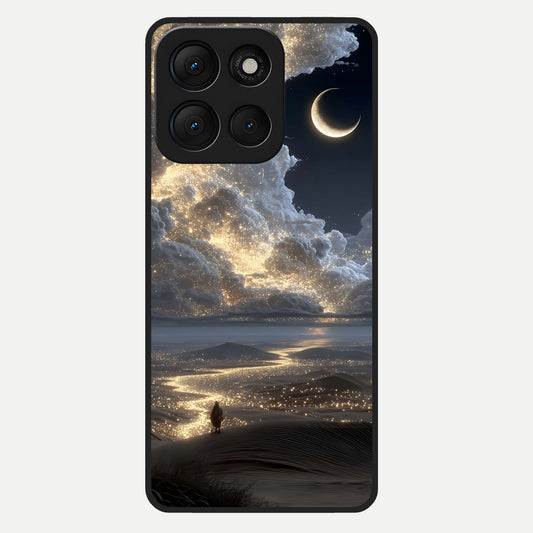 Moonlight Spark Path Glass Case For Moto G86 Power back cover – full design glossy printed glass finish