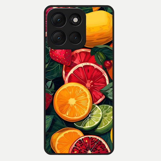  Multiple Fruits Glass Case For Moto G86 Power back cover – full design glossy printed glass finish
