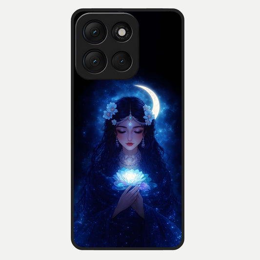  Mystic Moon Queen Glass Case For Moto G86 Power back cover – full design glossy printed glass finish