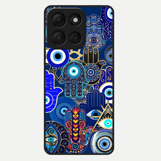  Mystic Palm Guard Glass Case For Moto G86 Power back cover – full design glossy printed glass finish