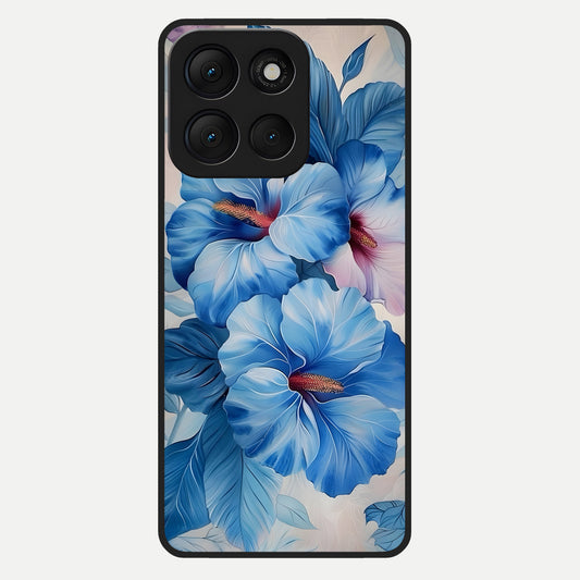 Ocean Hibiscus Grace Glass Case For Moto G86 Power back cover – full design glossy printed glass finish