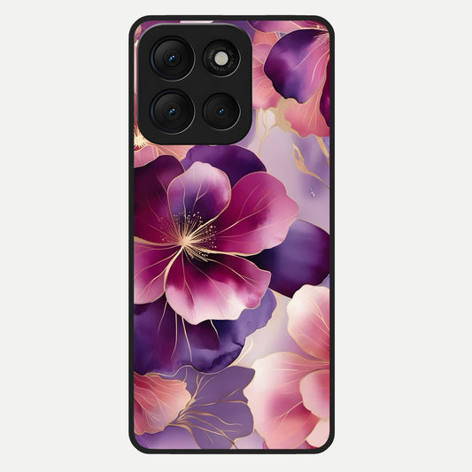  Pink Bouquet Florals Glass Case For Moto G86 Power back cover – full design glossy printed glass finish