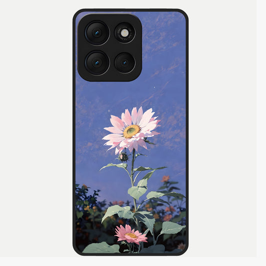  Pink Shells Outline Glass Case For Moto G86 Power back cover – full design glossy printed glass finish