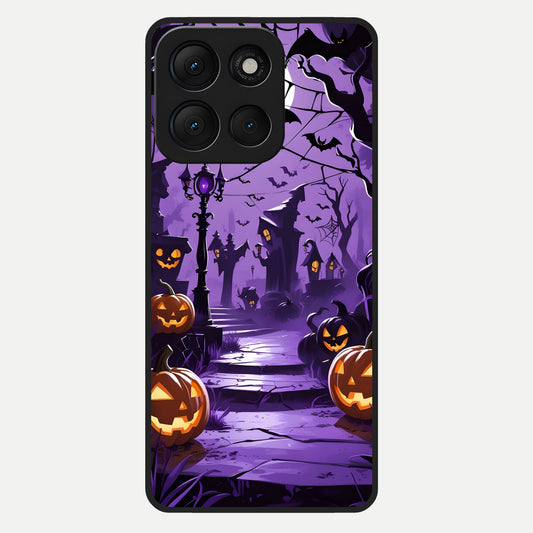  Pumpkin Patch Halloween Glass Case For Moto G86 Power back cover – full design glossy printed glass finish