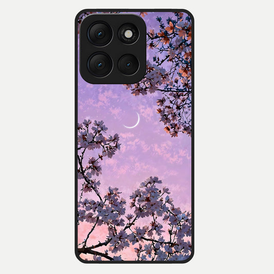  Purple Serenity Moon Glass Case For Moto G86 Power back cover – full design glossy printed glass finish