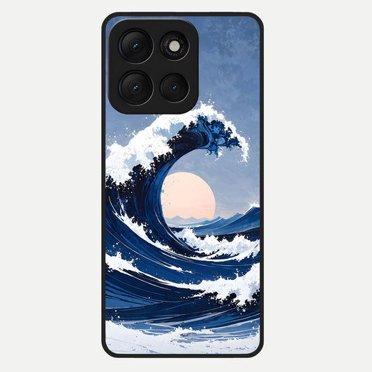  Rising Tide Power Glass Case For Moto G86 Power back cover – full design glossy printed glass finish