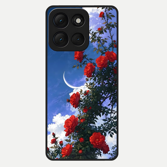  Rose Drift Flowers Glass Case For Moto G86 Power back cover – full design glossy printed glass finish