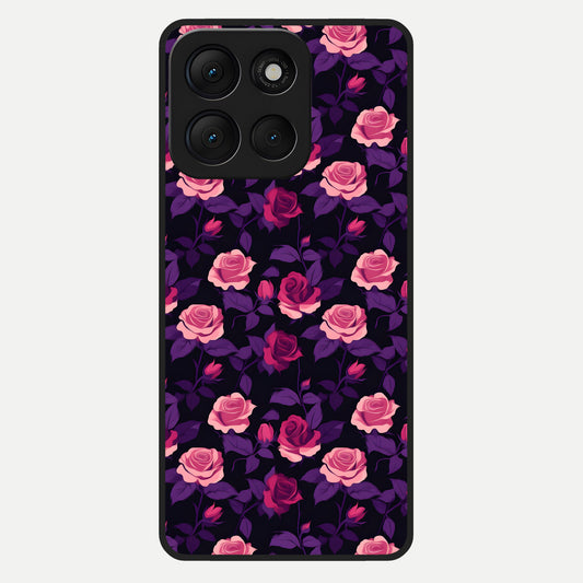  Rose Garden Twilight Glass Case For Moto G86 Power back cover – full design glossy printed glass finish