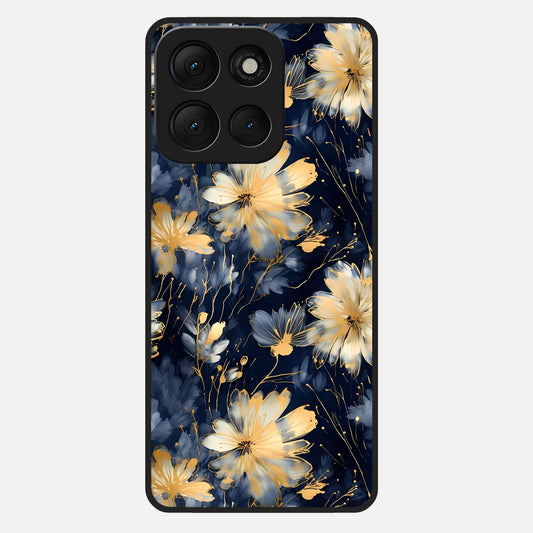  Royal Petal Dream Glass Case For Moto G86 Power back cover – full design glossy printed glass finish