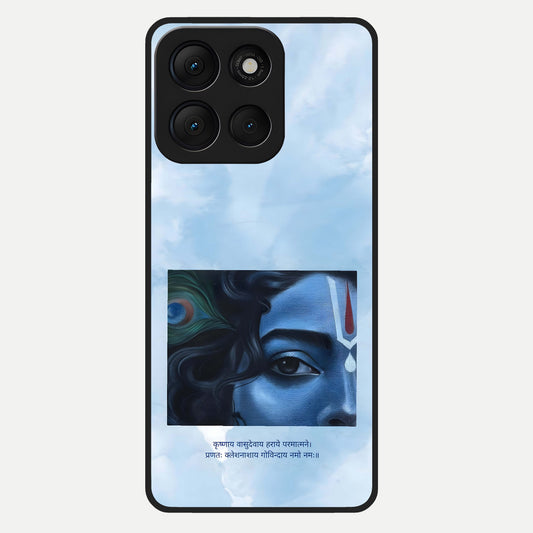  Spiritual Krishna Glass Case For Moto G86 Power back cover – full design glossy printed glass finish