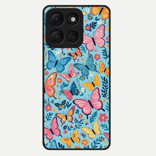  Spring Wing Garden Glass Case For Moto G86 Power back cover – full design glossy printed glass finish
