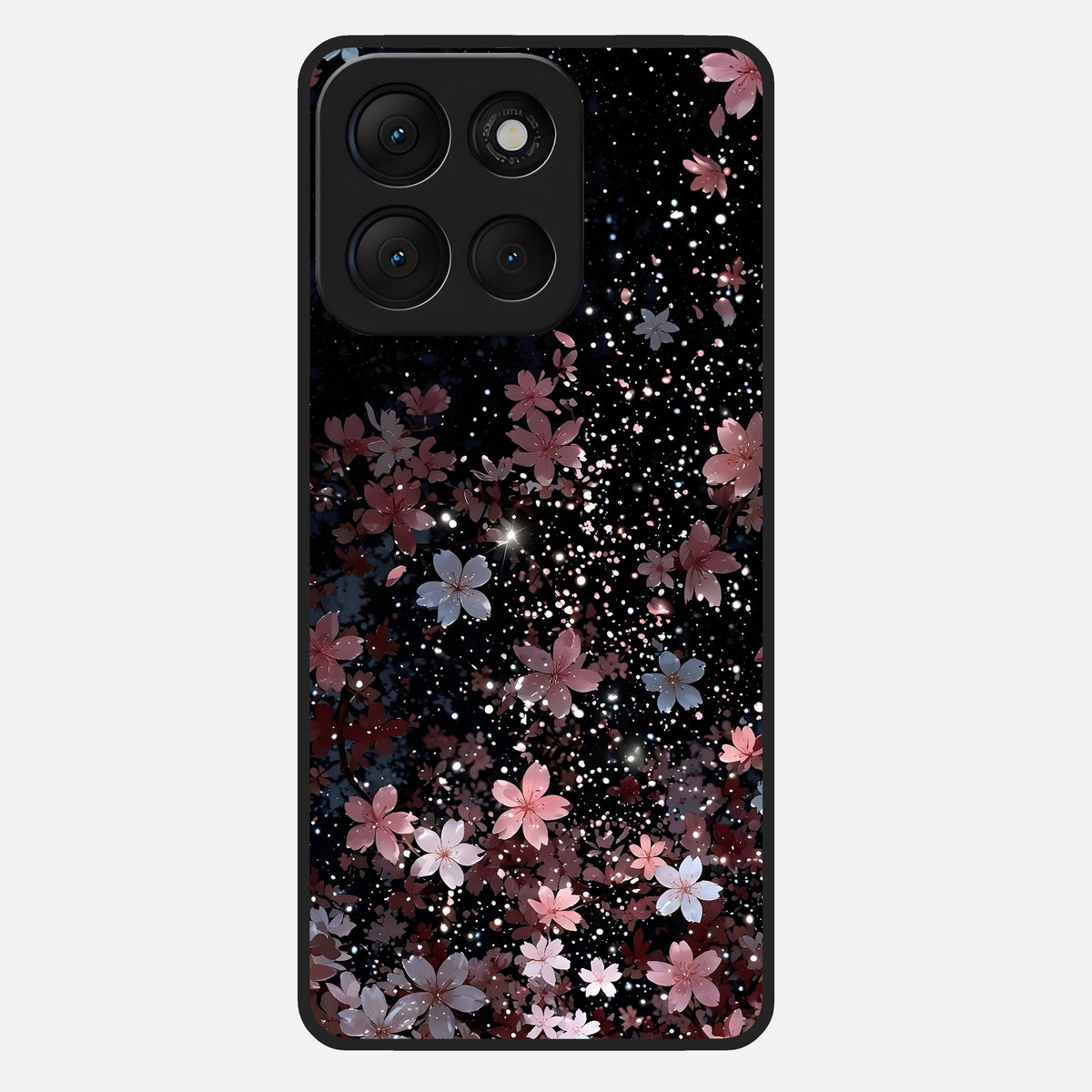  Starlit Flower Dreams Glass Case For Moto G86 Power back cover – full design glossy printed glass finish