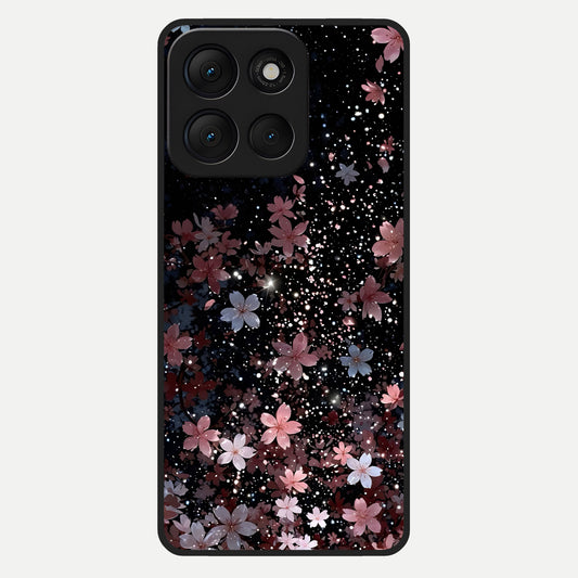  Starlit Flower Dreams Glass Case For Moto G86 Power back cover – full design glossy printed glass finish