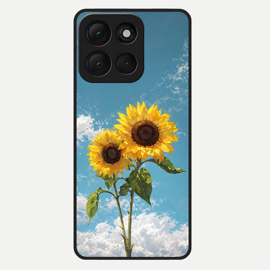  Sunlit Daisy Glow Glass Case For Moto G86 Power back cover – full design glossy printed glass finish