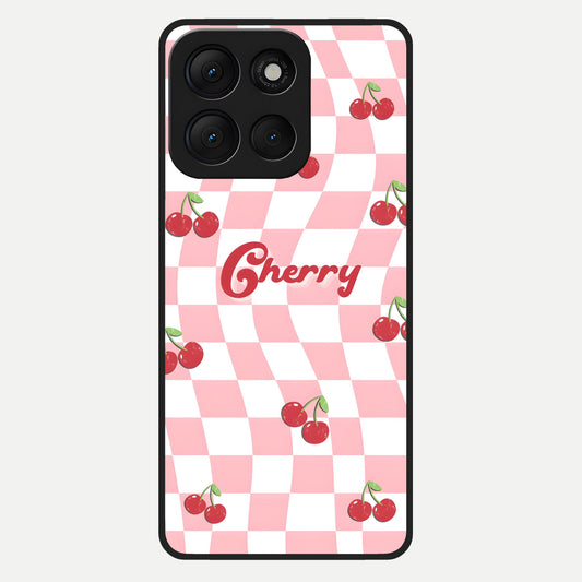  Sweet Cherry Vibes Glass Case For Moto G86 Power back cover – full design glossy printed glass finish