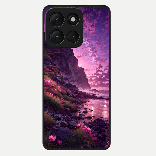  Twilight Blossom Coast Glass Case For Moto G86 Power back cover – full design glossy printed glass finish