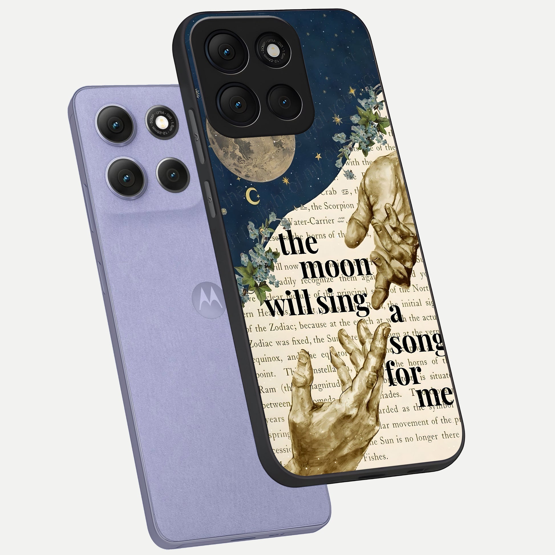  Aesthetic Divine phone case For Moto G86 Power showing premium glass back cover with detailed artwork