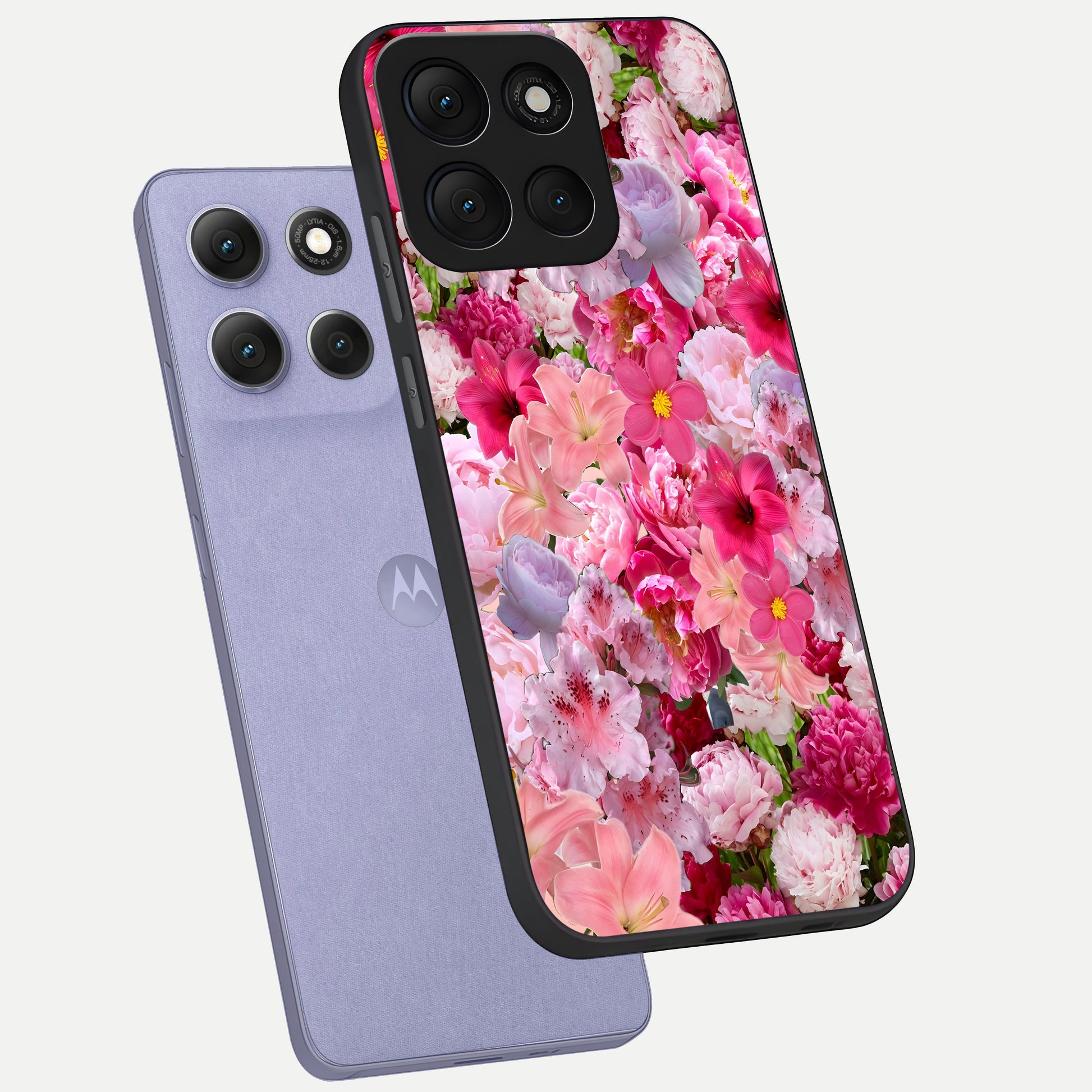  Bloom Crush Fantasy phone case For Moto G86 Power showing premium glass back cover with detailed artwork
