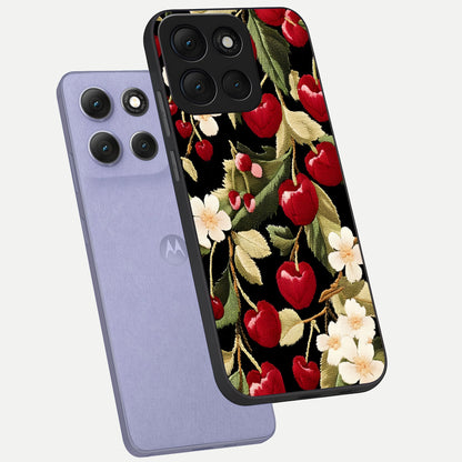  Blooming Spendor Bird phone case For Moto G86 Power showing premium glass back cover with detailed artwork