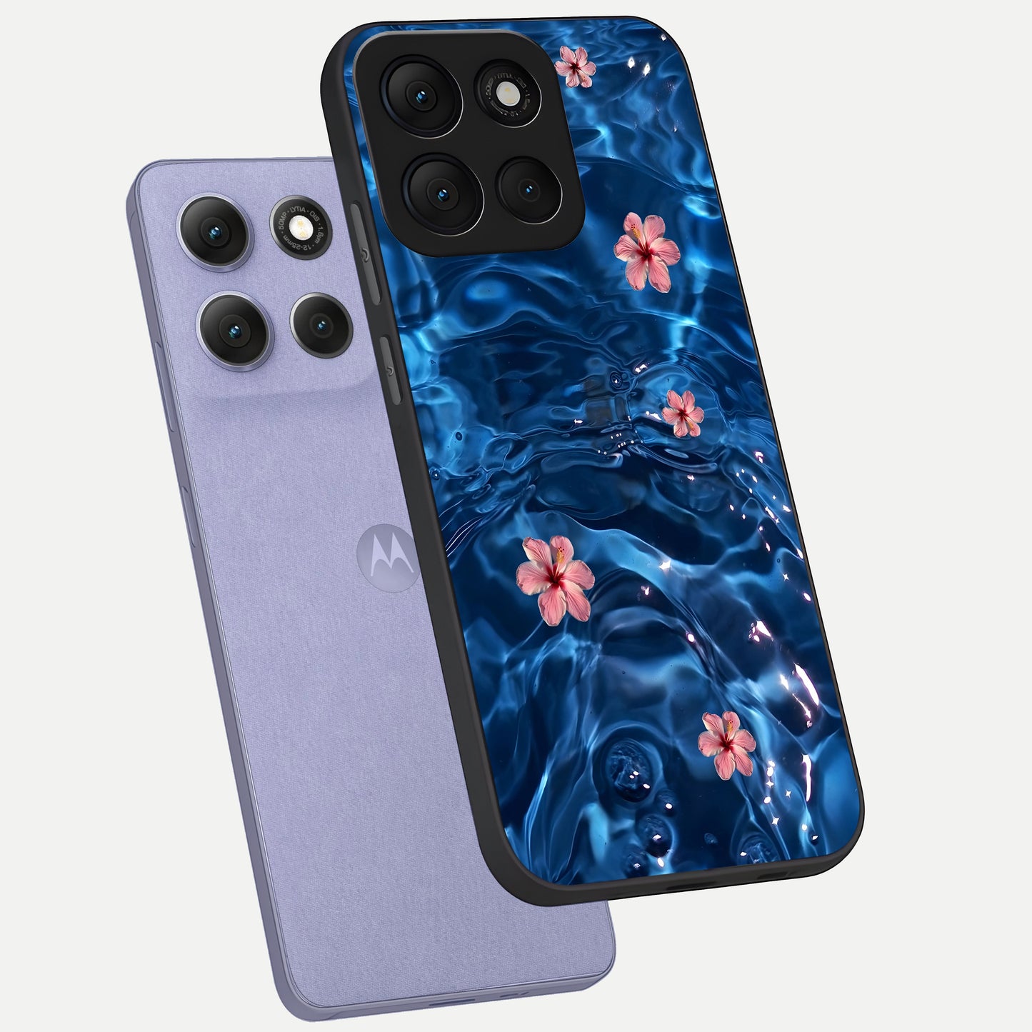 Bloom Thread Art phone case For Moto G86 Power showing premium glass back cover with detailed artwork