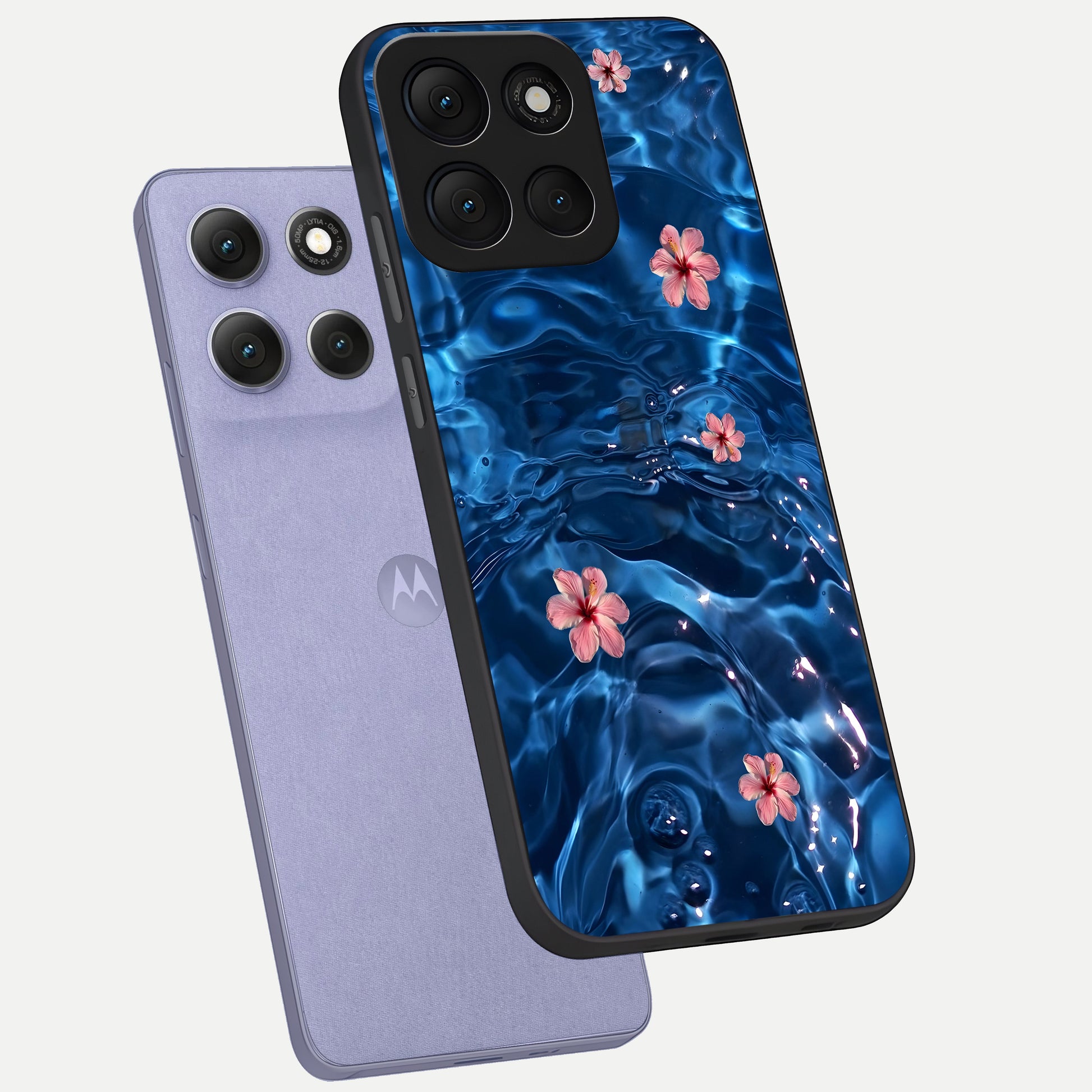  Bloom Thread Art phone case For Moto G86 Power showing premium glass back cover with detailed artwork