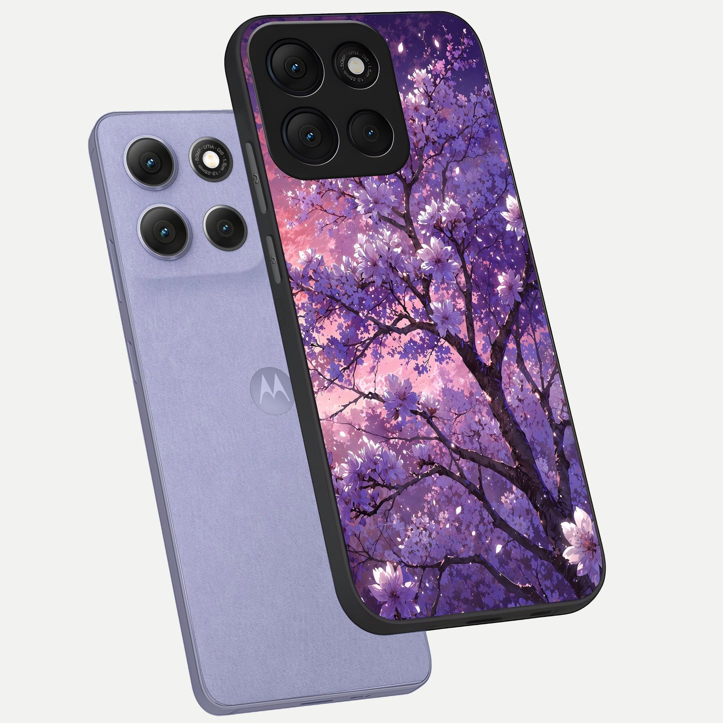  Blossom Tree phone case For Moto G86 Power showing premium glass back cover with detailed artwork