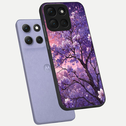  Blossom Tree phone case For Moto G86 Power showing premium glass back cover with detailed artwork