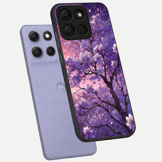  Blossom Tree phone case For Moto G86 Power showing premium glass back cover with detailed artwork