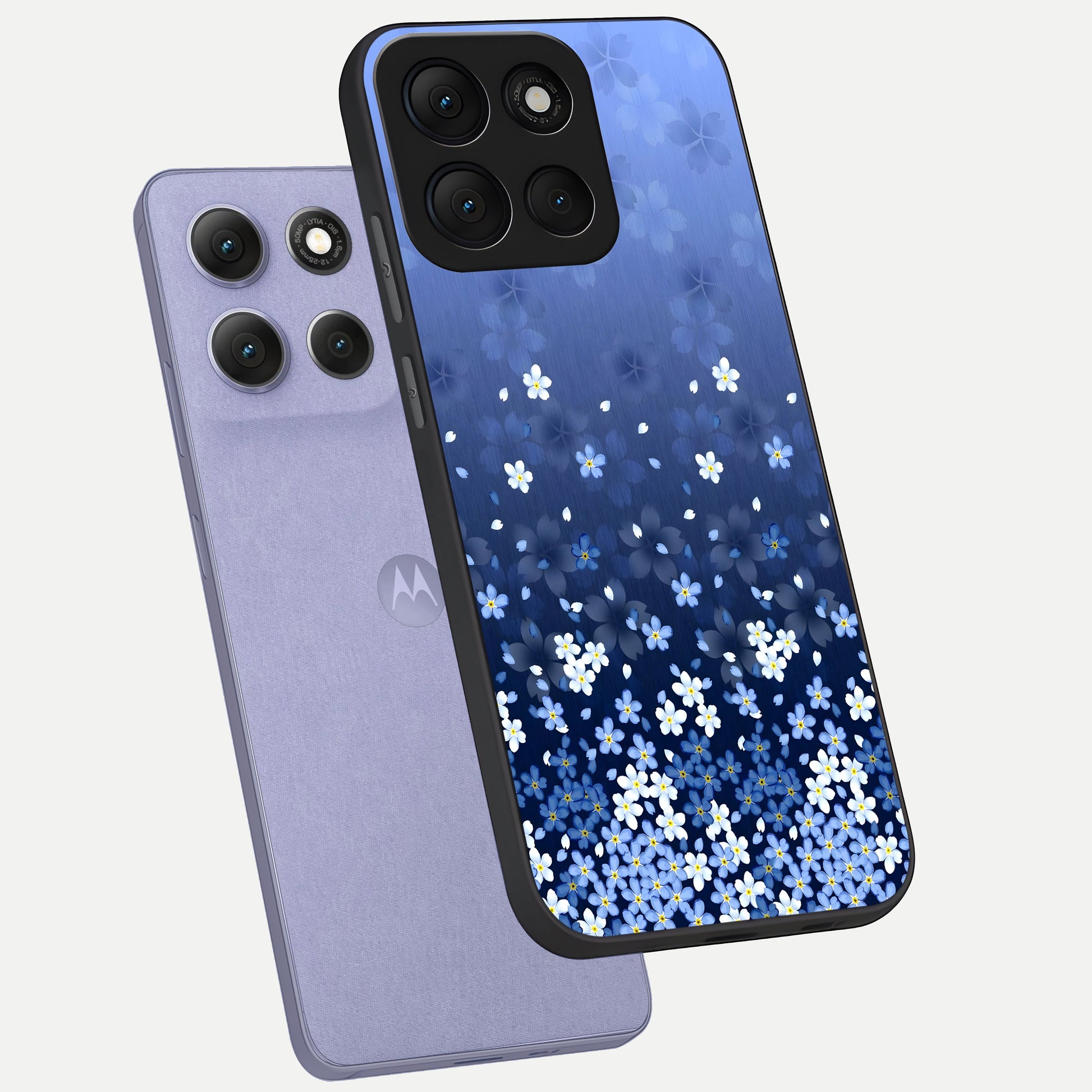  Blue Starry phone case For Moto G86 Power showing premium glass back cover with detailed artwork