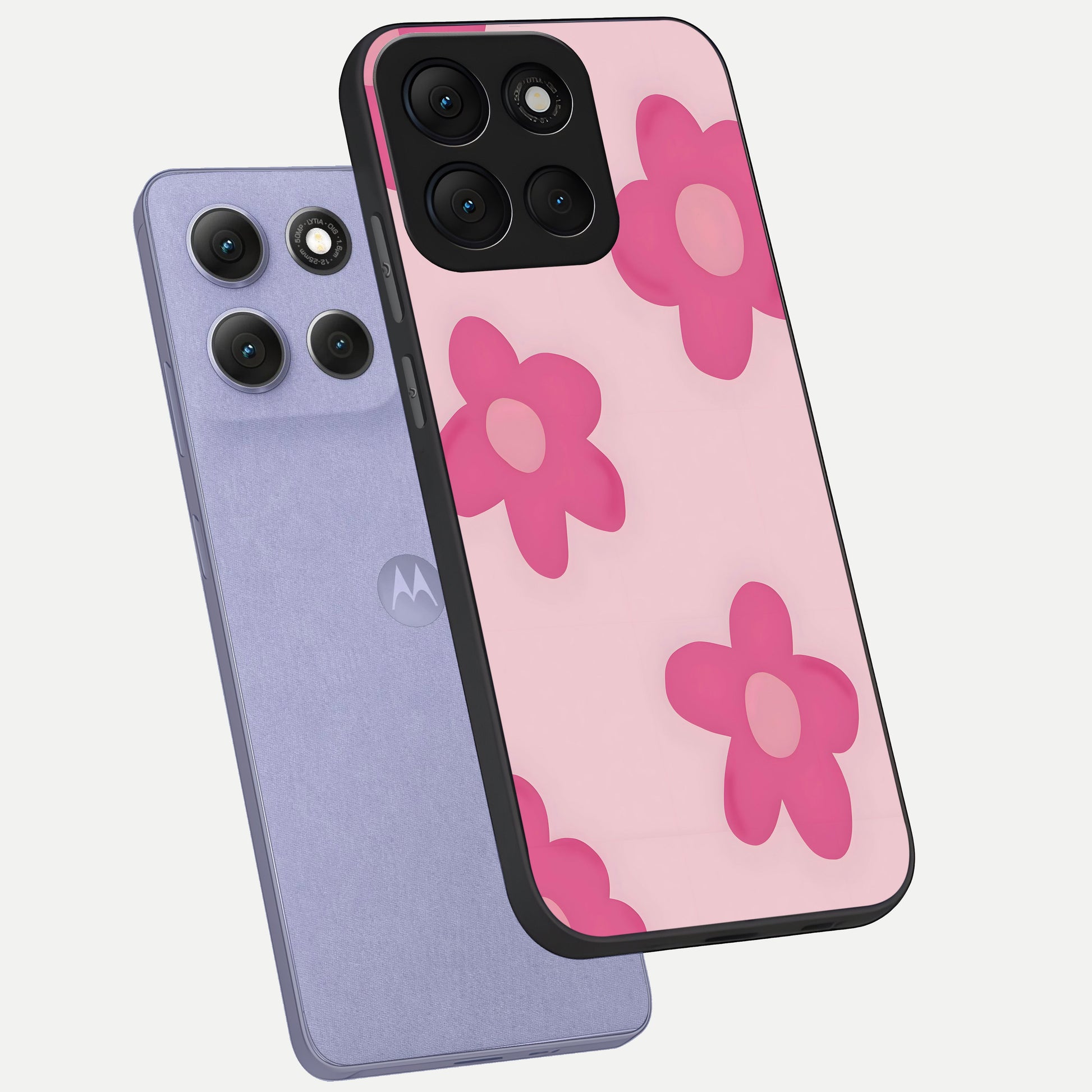  Candy Bloom Dreams phone case For Moto G86 Power showing premium glass back cover with detailed artwork