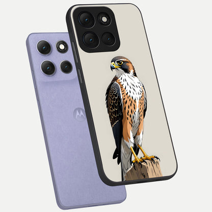  Clever Eagle phone case For Moto G86 Power showing premium glass back cover with detailed artwork