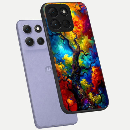  Colorful Soda Bottles phone case For Moto G86 Power showing premium glass back cover with detailed artwork