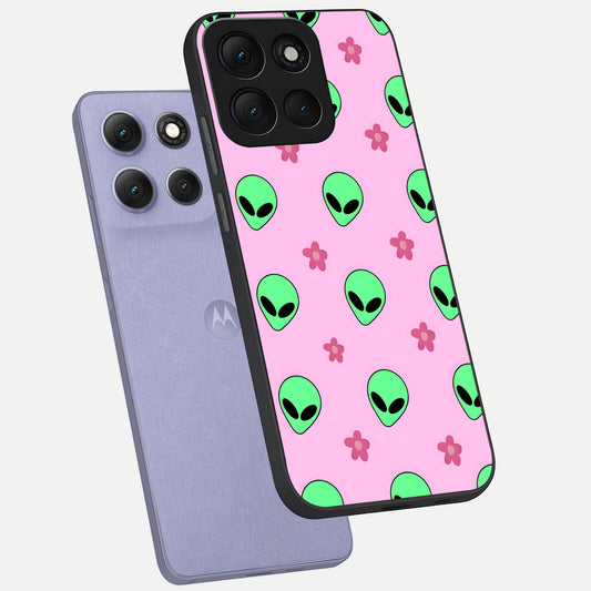  Cosmic Cute Crush phone case For Moto G86 Power showing premium glass back cover with detailed artwork
