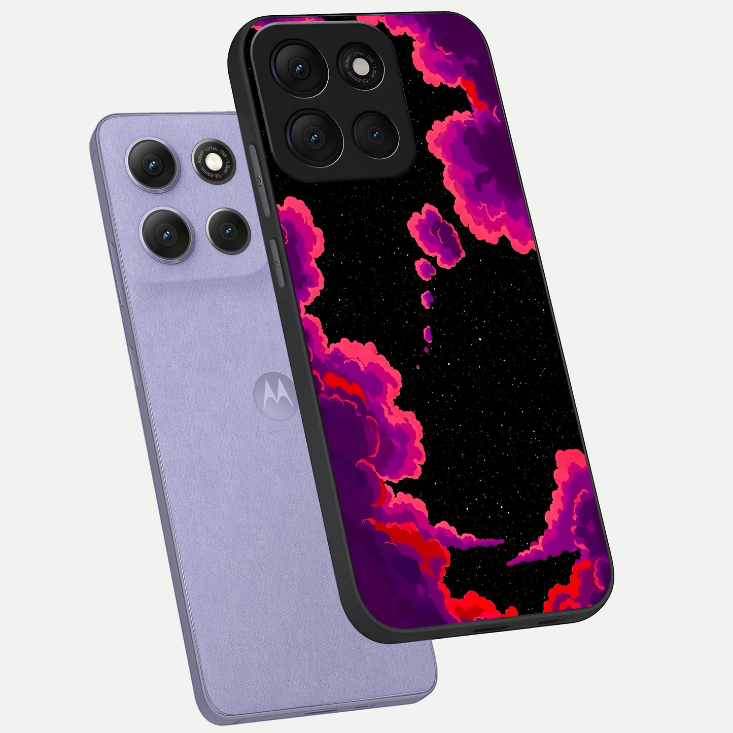  Galaxy Dream Frame phone case For Moto G86 Power showing premium glass back cover with detailed artwork
