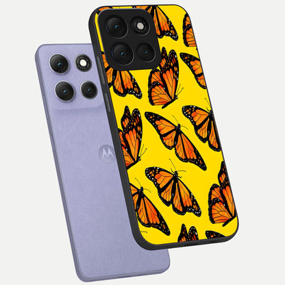  Golden Wing Flight phone case For Moto G86 Power showing premium glass back cover with detailed artwork