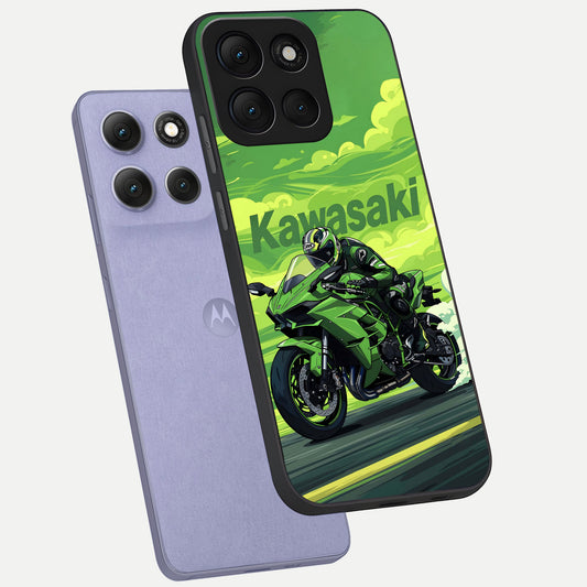  Greenery Sky phone case For Moto G86 Power showing premium glass back cover with detailed artwork