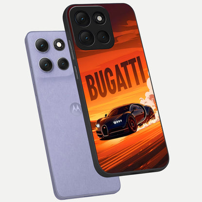  Inferno Bugatti Storm phone case For Moto G86 Power showing premium glass back cover with detailed artwork