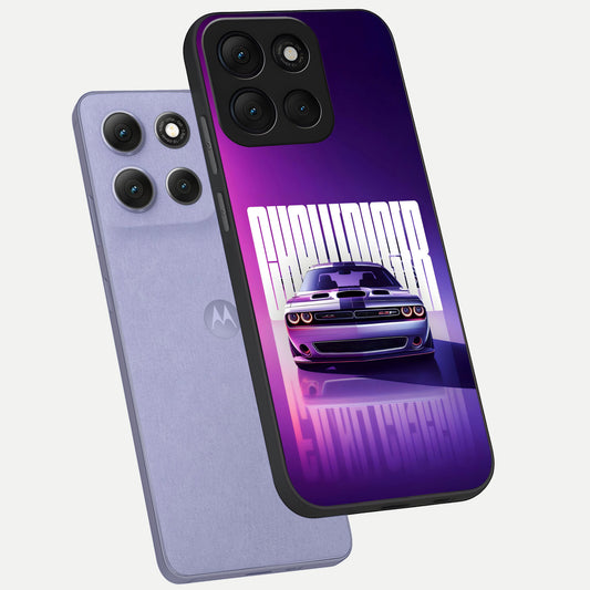  Midnight Muscle Ride phone case For Moto G86 Power showing premium glass back cover with detailed artwork