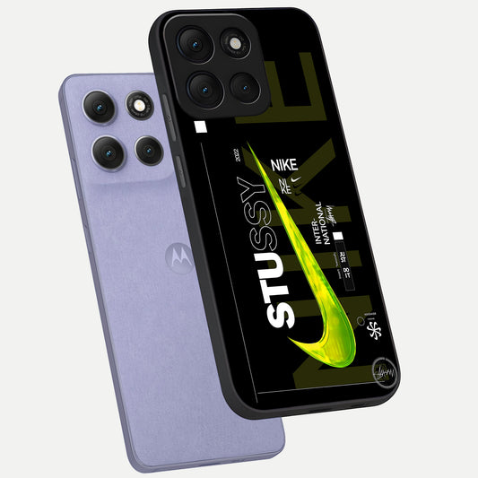  Neon Street Edition phone case For Moto G86 Power showing premium glass back cover with detailed artwork