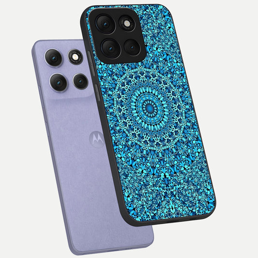  Ocean Bloom Mandala phone case For Moto G86 Power showing premium glass back cover with detailed artwork