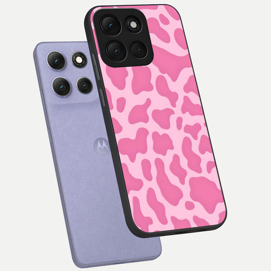  Pinkish Scenery phone case For Moto G86 Power showing premium glass back cover with detailed artwork