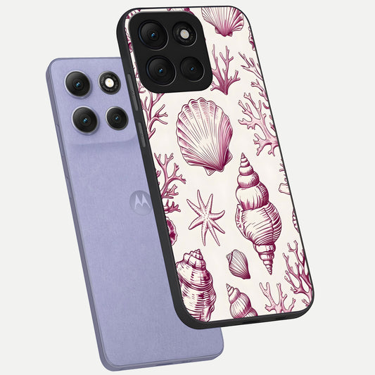  Pink Power Sparks phone case For Moto G86 Power showing premium glass back cover with detailed artwork
