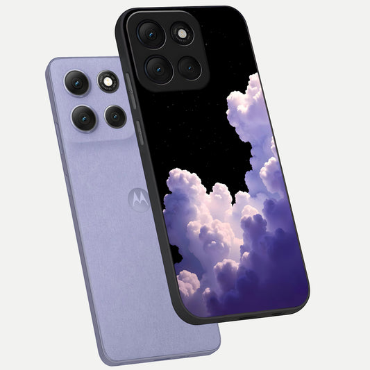  Starlit Night Whispers phone case For Moto G86 Power showing premium glass back cover with detailed artwork