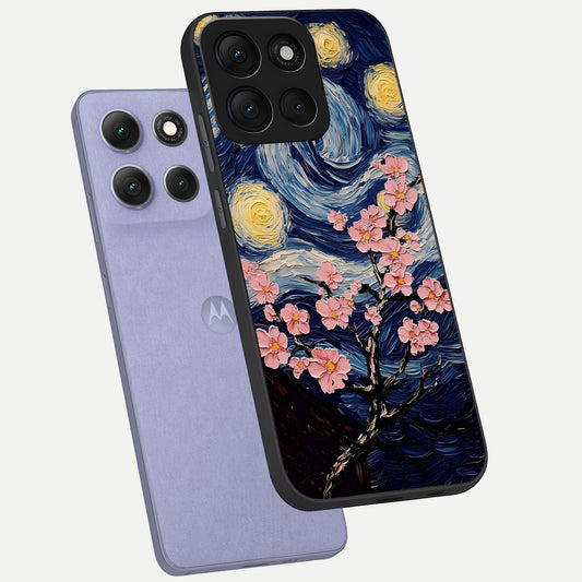  Van Gogh Scenery phone case For Moto G86 Power showing premium glass back cover with detailed artwork