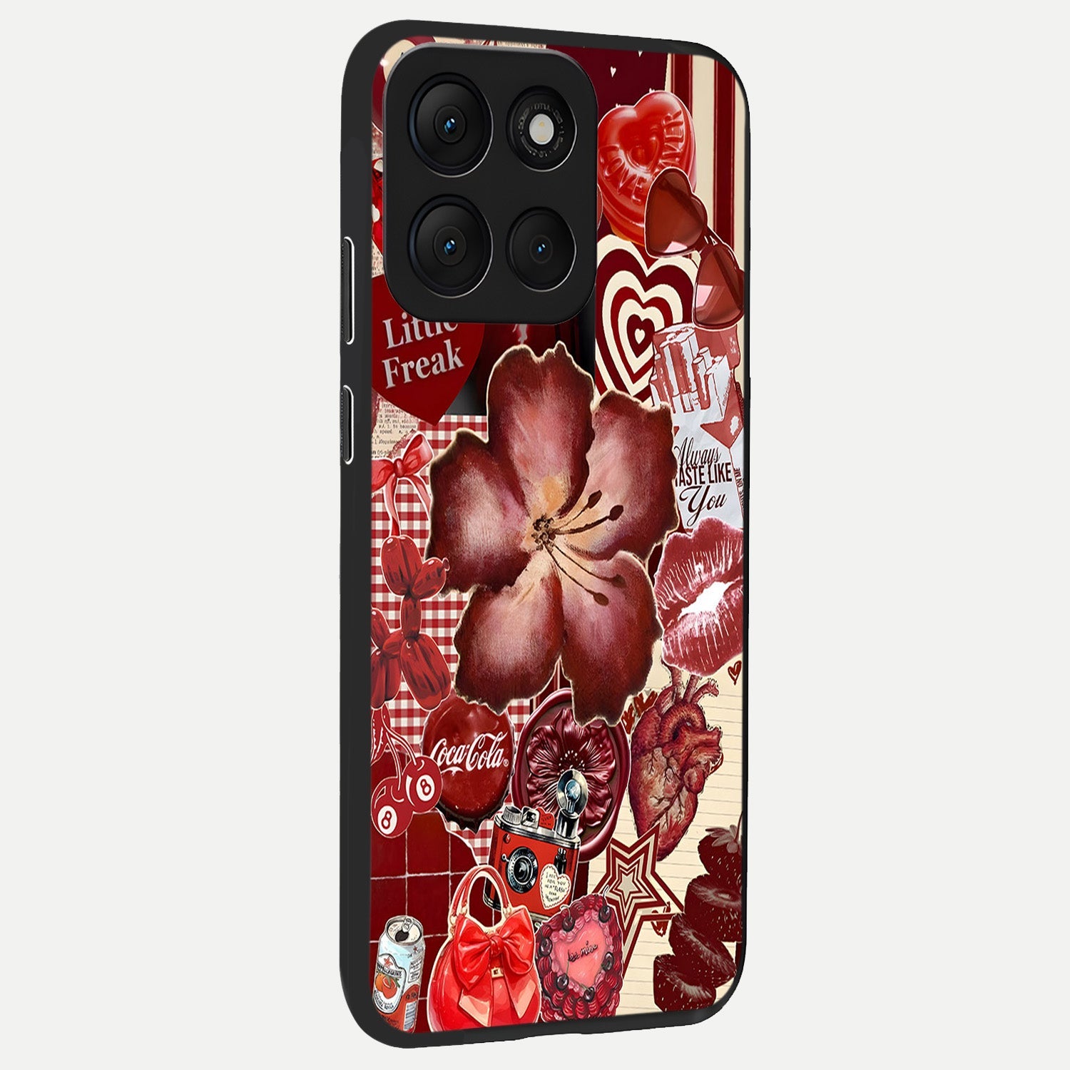  Aesthetic Little Freak back cover For Moto G86 Power slim fit glass case with vibrant aesthetic design