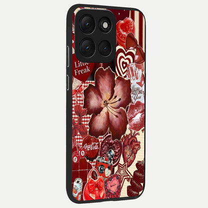  Aesthetic Little Freak back cover For Moto G86 Power slim fit glass case with vibrant aesthetic design